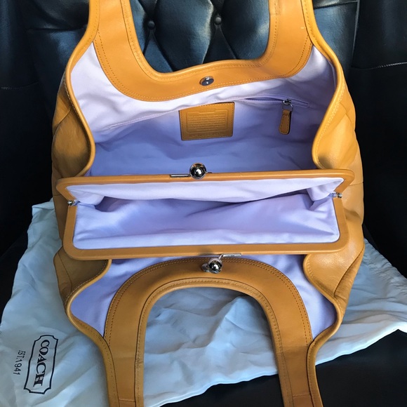 COACH Ergo Leather Pleated Purse - Picture 7 of 8